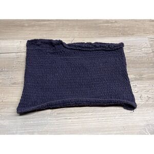 Faded‎ Blue Unbranded Smocked Shirred Strapless Tube Top XS